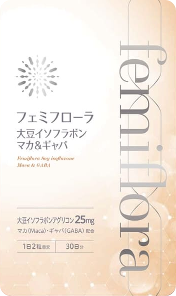 【ゆらぎ・コンディションケア】<br>フェミフローラ 大豆イソフラボン マカ＆ギャバ<br> 女性のバランスとリラックスをサポートする配合<br>